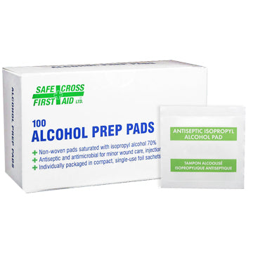 Alcohol Antiseptic Prep Pads 3 X 7cm (100)