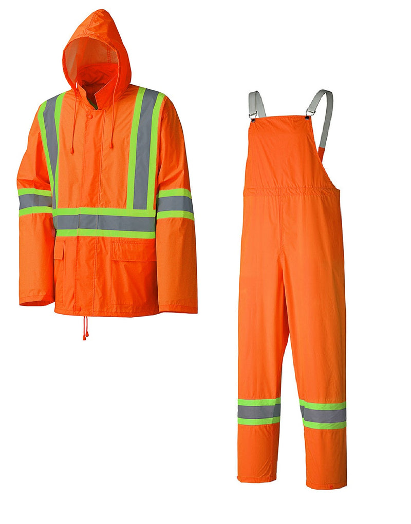Pioneer - Hi-Vis 2 Piece Waterproof Lightweight Safety Rain Suit - CSA Z96-15 Class 1 Level 2
