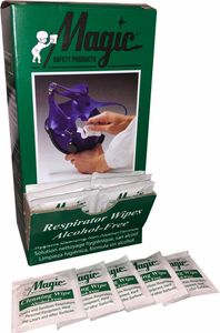Respirator Cleaning Wipes Alcohol Free ST100DN Magic Brand 100 Box