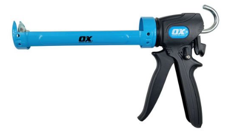 OX Tools Pro Dual Thrust Caulk Gun, 10oz