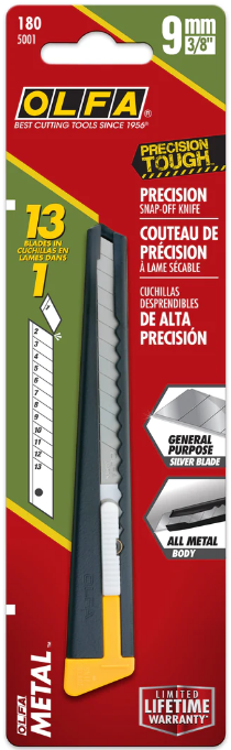 OLFA Metal Precision Utility Knife, 9mm