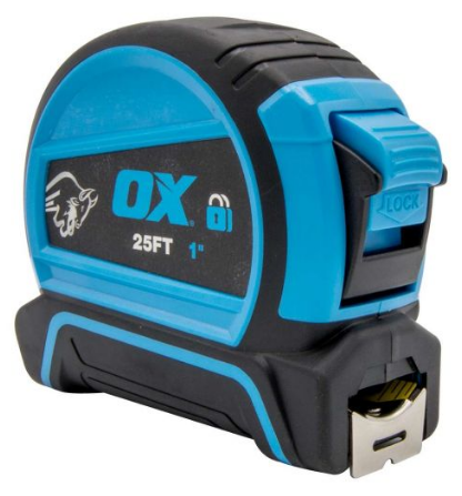 OX Tools Trade Double Locking Tape Measure 25ft