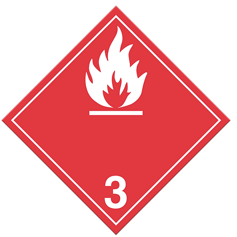 TDG Sign Dangerous Goods Placard, Flammable, Class 3