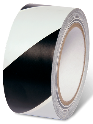 Tape Black & White Hazard - 2" X 108' - Conformable