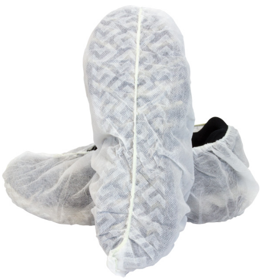White Polypropylene Disposable Shoe Cover with Tread