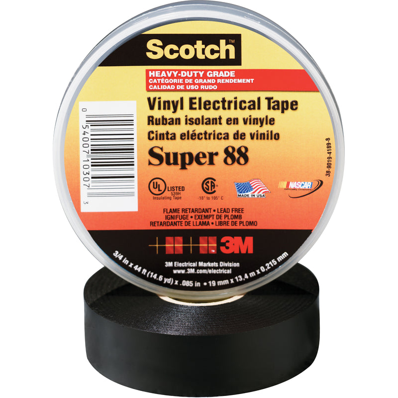 Super 88 Electrical Tape in Plastic Case 3/4" x 66'