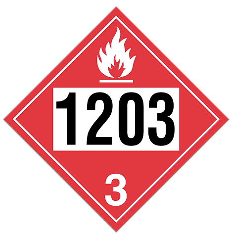 TDG Sign Dangerous Goods Placard - Flammable 1203 Gasoline, Class 3