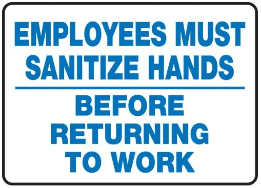 Adhesive Sign - Sanitize Hands 7x10"