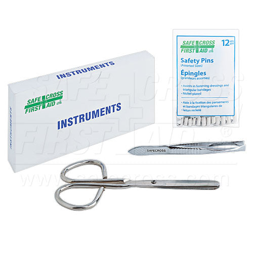 First Aid Safety Instruments - Nickle Plated - Kitted