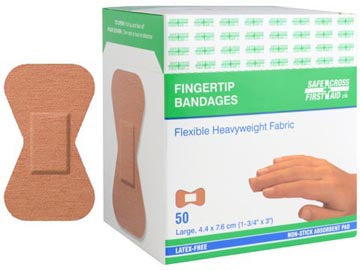 Bandage - Fingertip Flexible Elastic Fabric & Sterile - Various Sizes