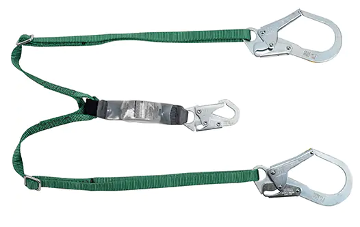 MSA Double Leg Shock Absorbing Lanyard - 6ft