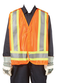 Hi-Vis 5 Point Tear-Away Safety Vest Orange CSA