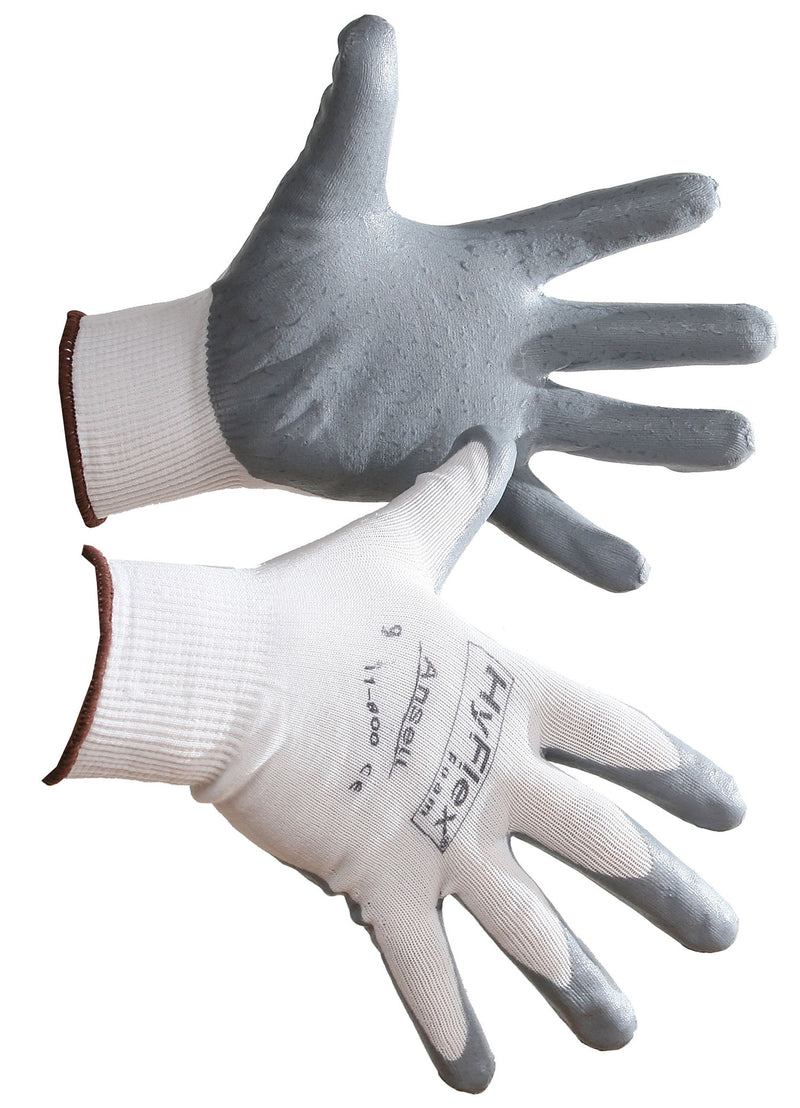 Work Gloves - Cut Level A1 - Knit Nylon W/Foam Nitrile Palm - 11-800 - HYFLEX® By Ansell