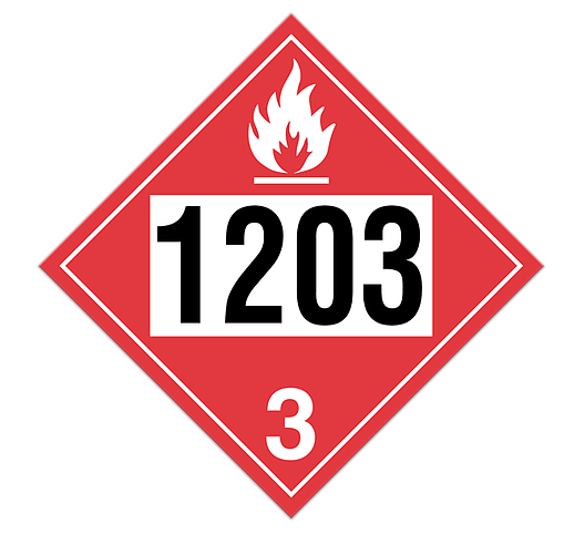 Sign TDG Dangerous Goods Placards Plastic or Vinyl Sticker Flammable Liquid/Gasoline