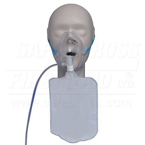 Oxygen Mask W/Tubing, Adult - Partial Non-Rebreathing W/Bag