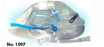 Oxygen Mask W/Tubing, Adult - Partial Non-Rebreathing W/Bag