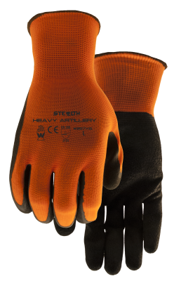 Work Gloves - Stealth Heavy Artillery Latex Coated Glove 397X6 - Stealth By Watson