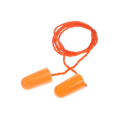 Earplugs 3M™ Orange Foam Corded 1110 Poly Bag 100/Box (NRR29)