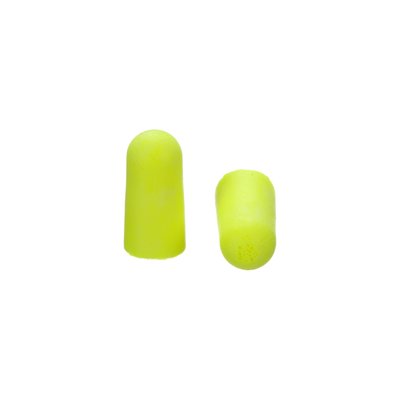 Earplugs 3M™ E-A-Rsoft™ Yellow Neon 312-1250 Pair/Poly Bag 200/Box (NRR33)