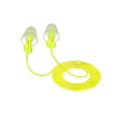 Earplugs 3M™ Tri-Flange™ Corded "Reusable" P3000 100/Box (NRR26)