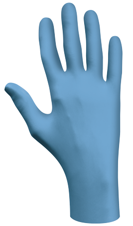 Disposable Nitrile Gloves - 4 mil Blue Biodegradable Powder-Free Textured Finger Tips - N-Dex By Showa