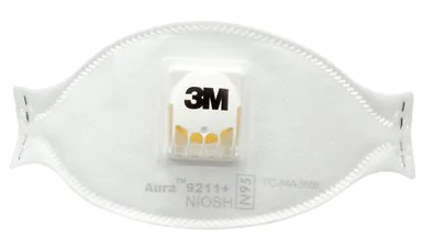 3M Aura Particulate Respirator, N95, 9211+