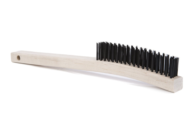 Scratch Brush 4 Row Slight Curve Tempered Steel 99021