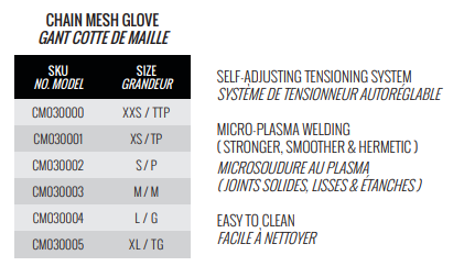 Glove Stainless Steel Mesh Cut Level 5 (Ambidextrous) - Jomac