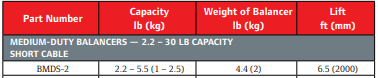 Balancer (Spring) Medium Duty - BMDS-2 - Ingersoll Rand