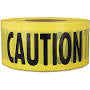 Caution Barricade Tape "Caution" 3" x 1000' - In "Dispenser Box"