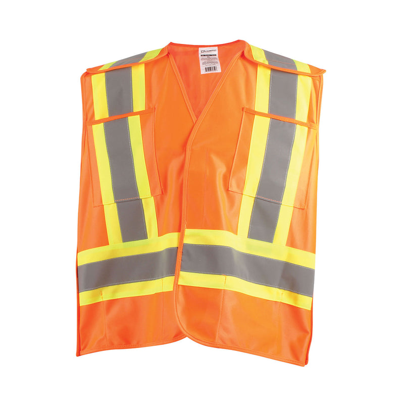 Hi-Vis 5 Point Tear-Away Safety Vest Orange CSA