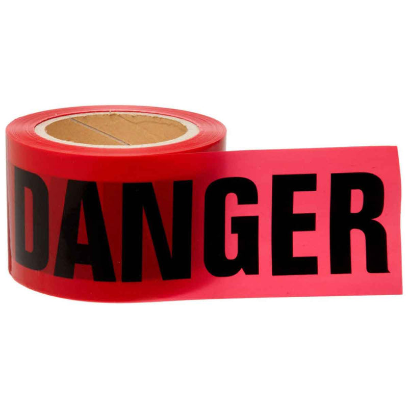 Danger Barricade Tape 3" x 1000' - In "Dispenser Box"