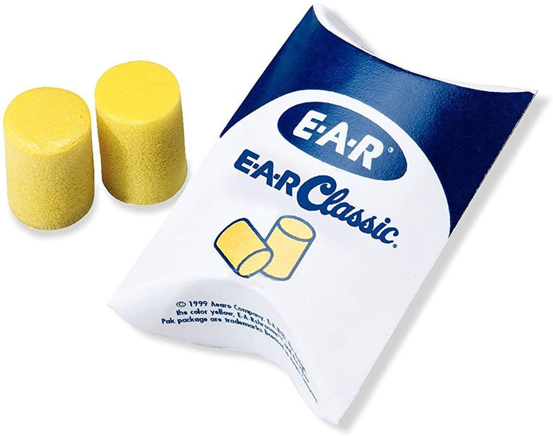 Earplugs 3M™ E-A-R™ Classic Disposable 310-1001 Pair in Pillow Pack 200/Box (NRR29)