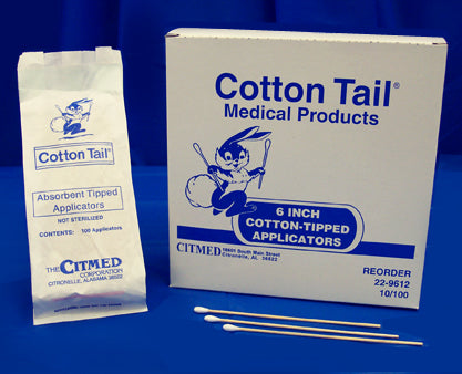 Cotton Tipped Applicators 3" - Bulk Non-Sterile (10,000/box)